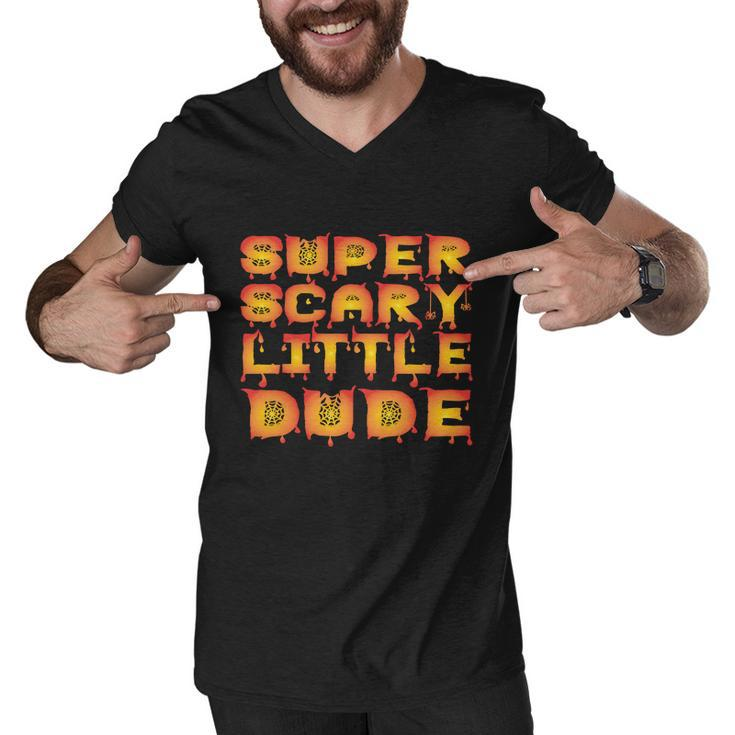 Super Scary Little Dude Halloween Quote V3 Men V-Neck Tshirt
