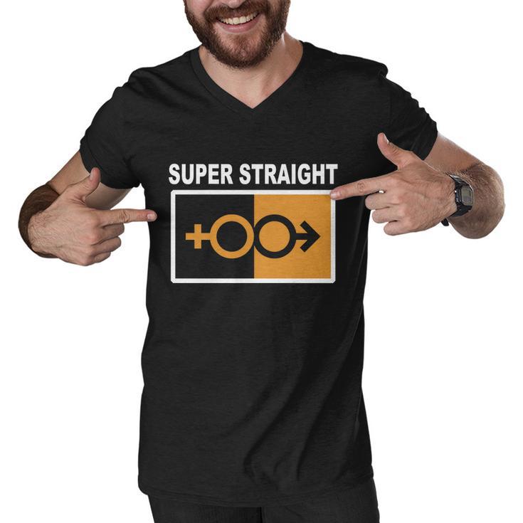 Super Straight Pride Bar Style Men V-Neck Tshirt