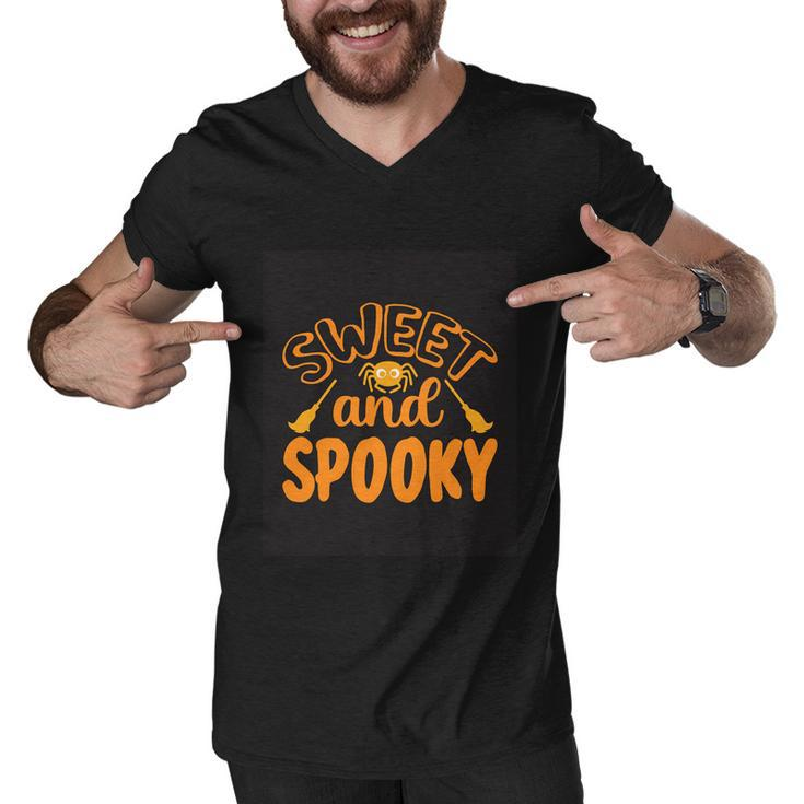 Sweet And Spooky Halloween Quote Men V-Neck Tshirt