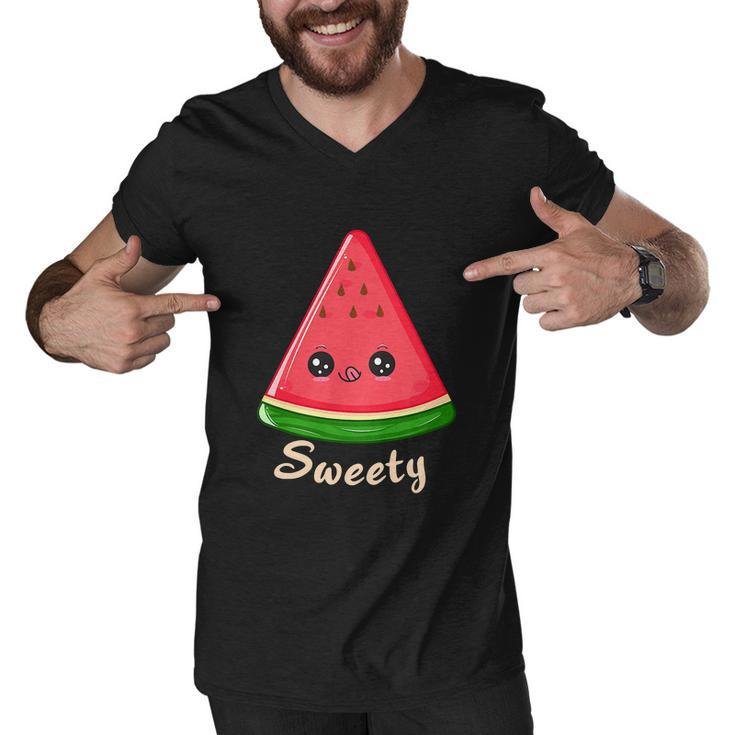 Sweety Watermelon Slice Melon Funny Summer Men V-Neck Tshirt