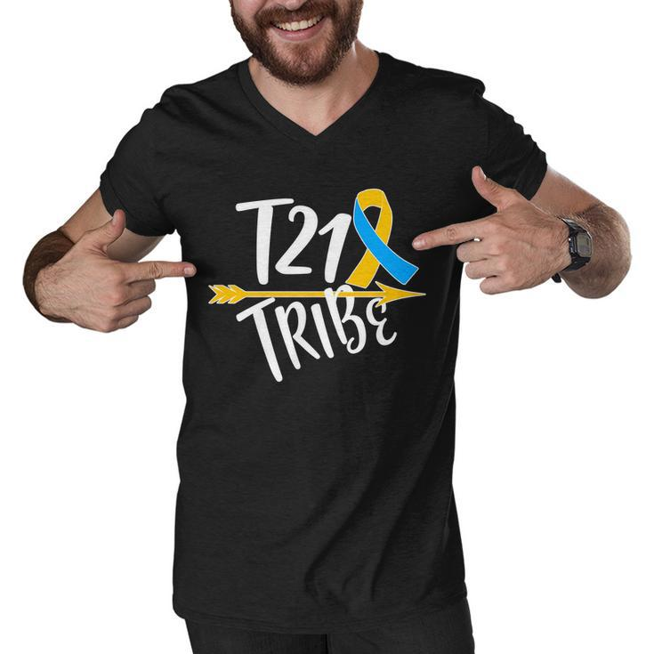 T21 Tribe - Down Syndrome Awareness Tshirt Men V-Neck Tshirt