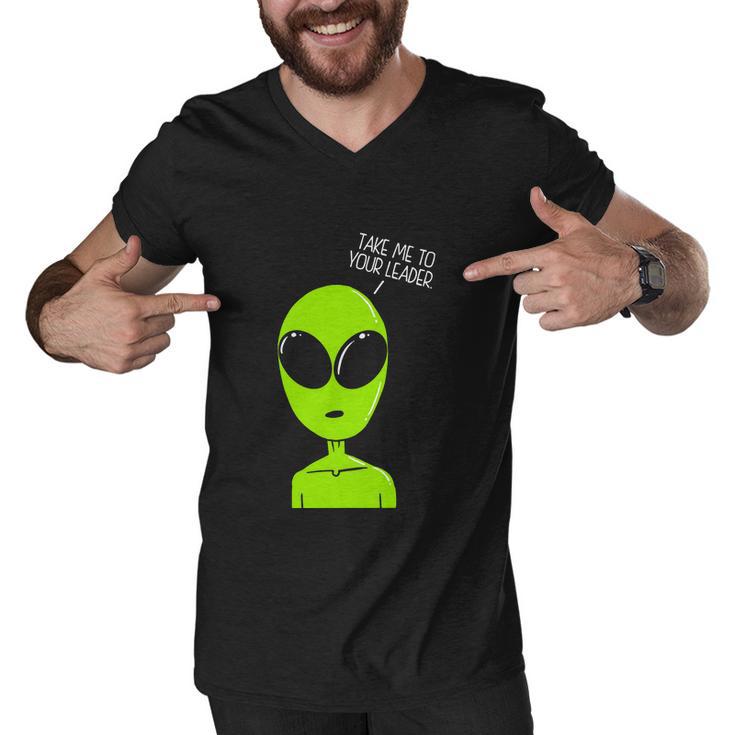 Take Me To Your Leader Alien Men V-Neck Tshirt