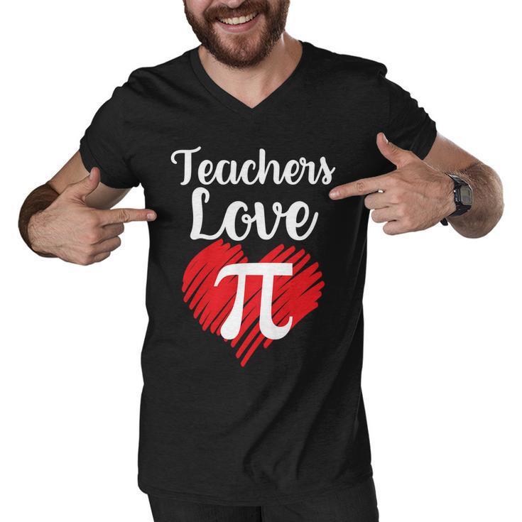 Teachers Love Pi V2 Men V-Neck Tshirt