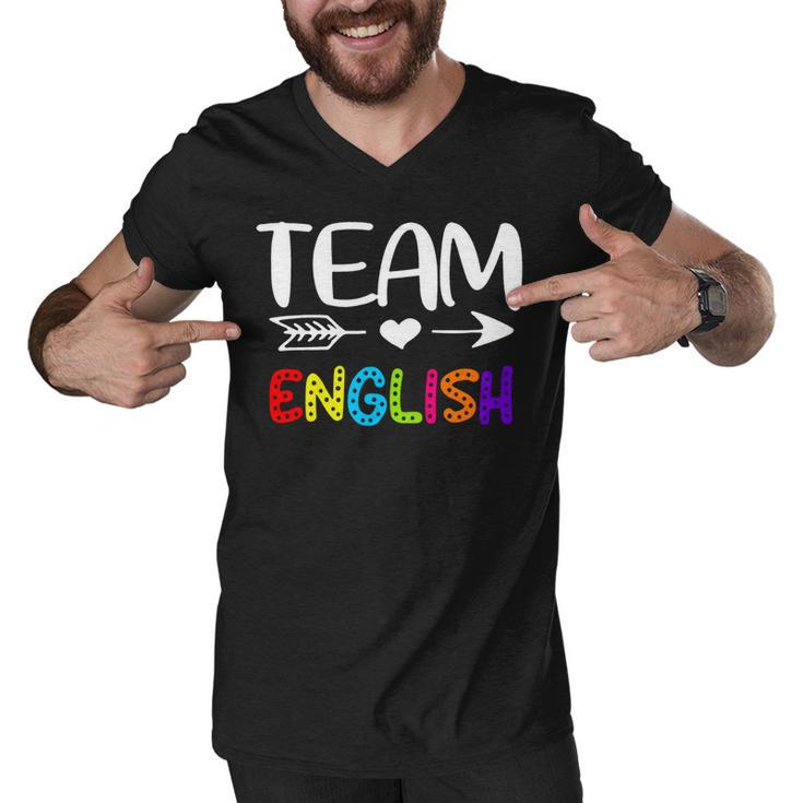 Team English - English Teacher Back To School Men V-Neck Tshirt