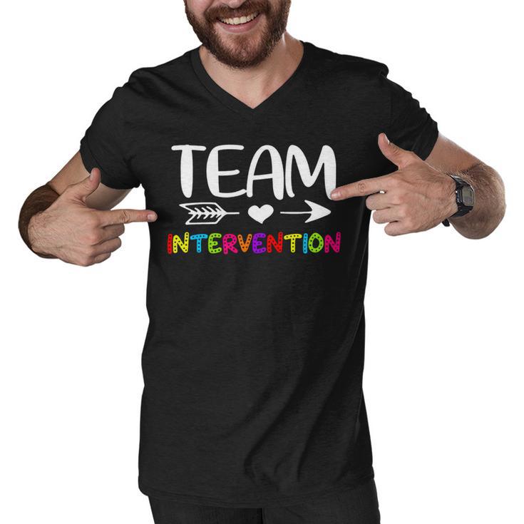 Team Intervention - Intervention Teacher Back To School Men V-Neck Tshirt