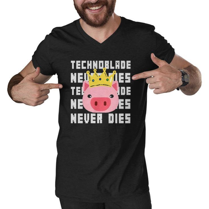 Technoblade Never Dies  Technoblade  Dream Smp Gift Men V-Neck Tshirt
