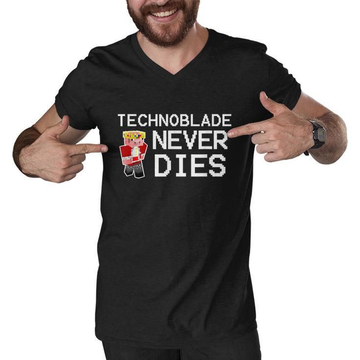 Technoblades Never Dies Video Game Gaming Gamer Men V-Neck Tshirt