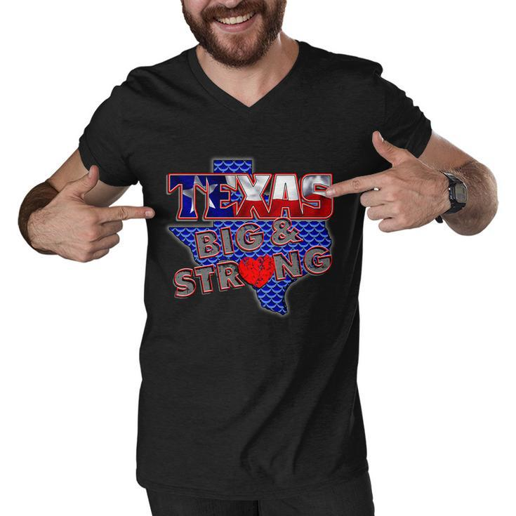 Texas Big And Strong Men V-Neck Tshirt