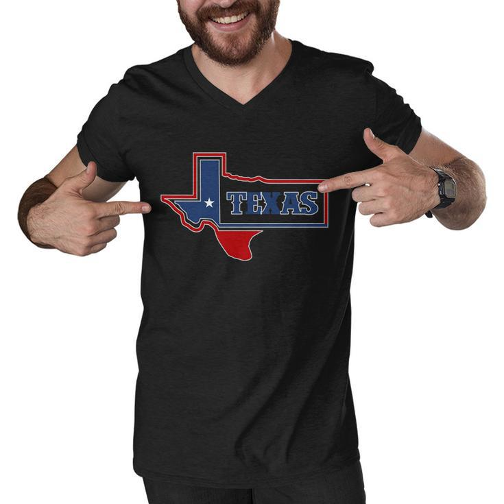 Texas Logo Tshirt Men V-Neck Tshirt