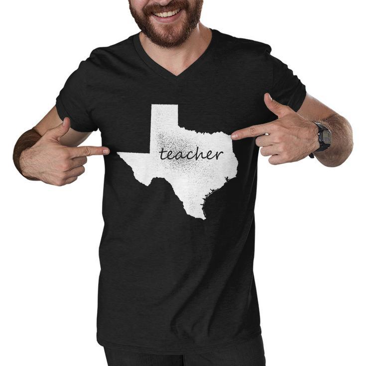 Texas Teacher Men V-Neck Tshirt