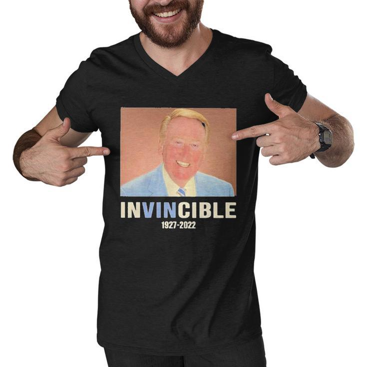 Thank You Legend Vin Scully Invincible 1927 2022  Men V-Neck Tshirt
