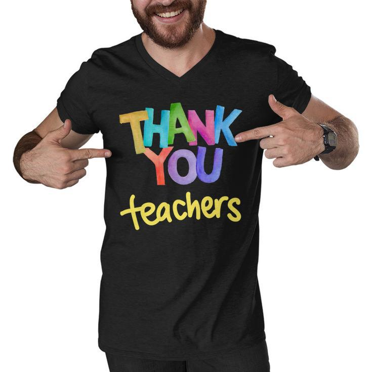 Thank You Teacher Appreciation Graduation Men V-Neck Tshirt