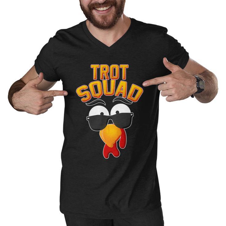 Thanksgiving Trot Squad Turkey Men V-Neck Tshirt