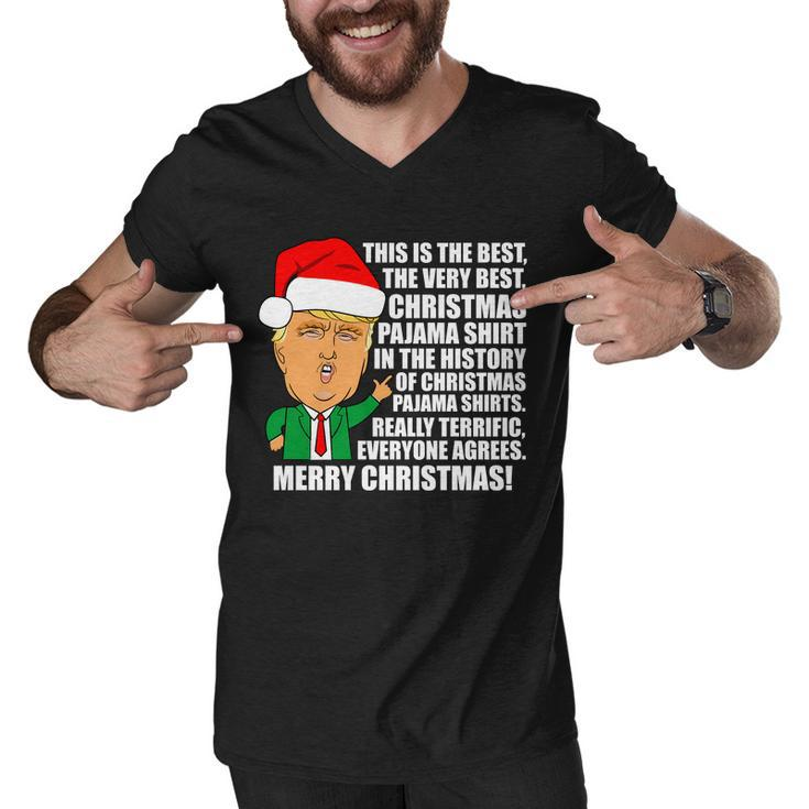 The Best Christmas Pajama Shirt Ever Everyone Agrees Donald Trump Tshirt Men V-Neck Tshirt