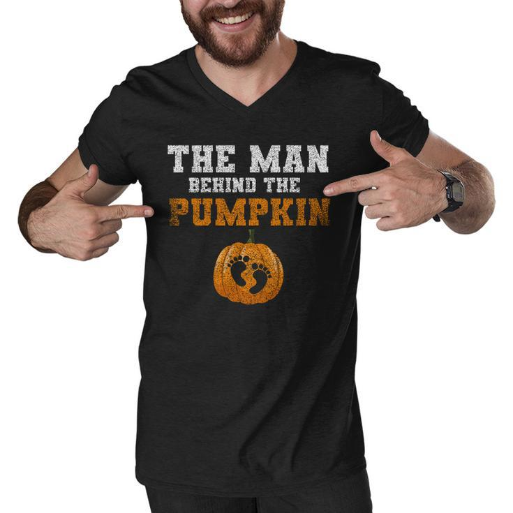 The Man Behind The Pumpkin Men V-Neck Tshirt