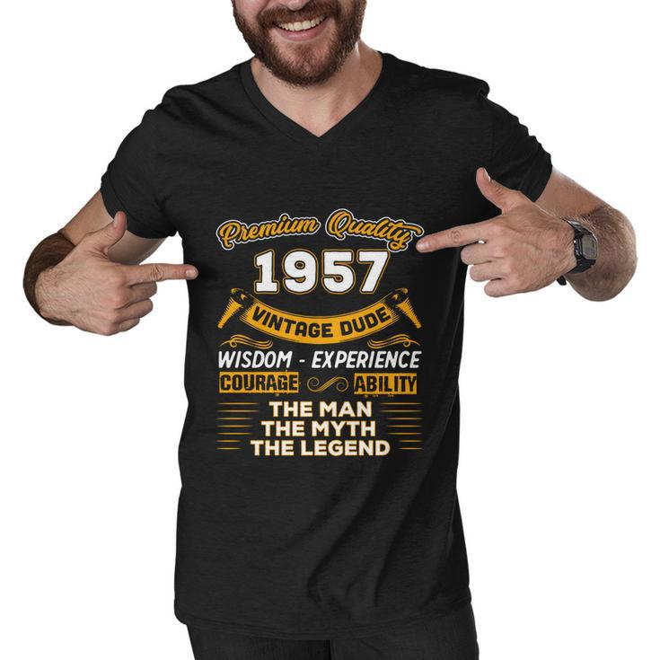 The Man Myth Legend 1957 65Th Birthday Gift For 65 Years Old Gift Men V-Neck Tshirt