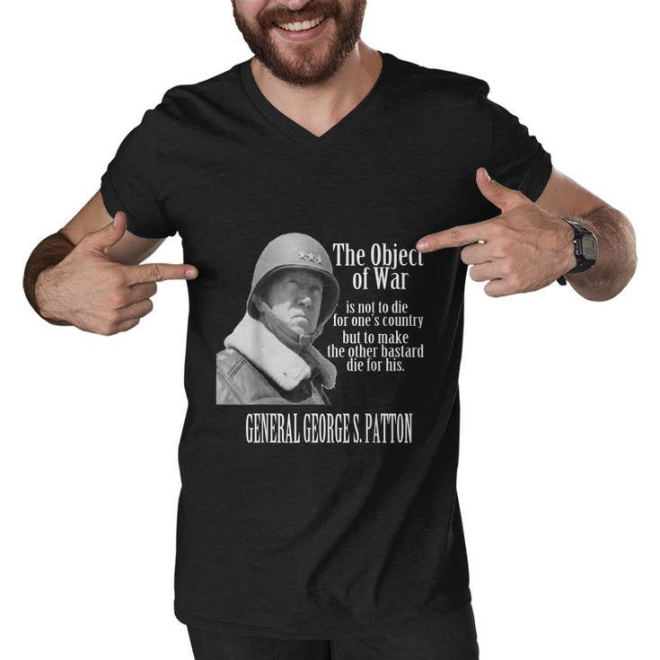 The Object Of War General George S Patton Men V-Neck Tshirt