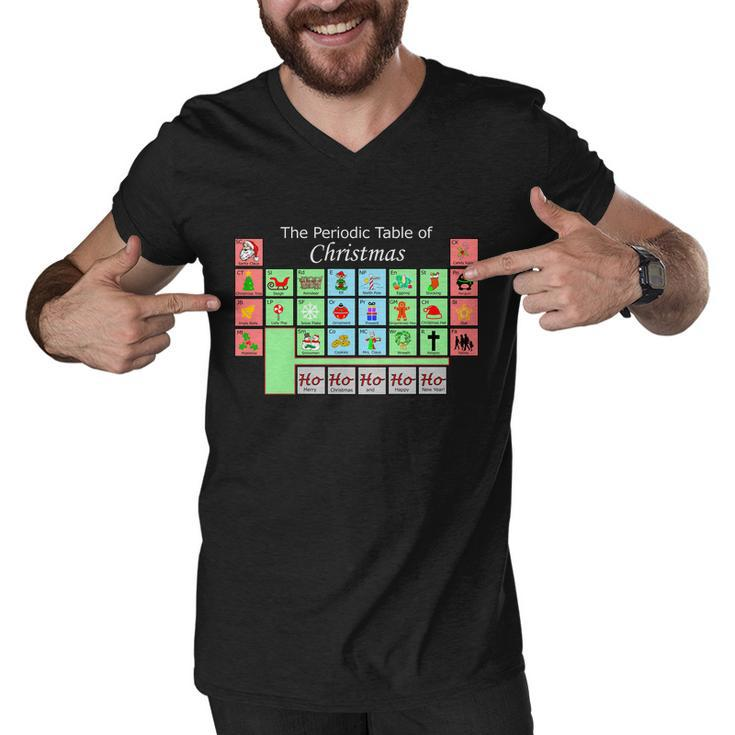 The Periodic Table Of Christmas Elements Tshirt Men V-Neck Tshirt
