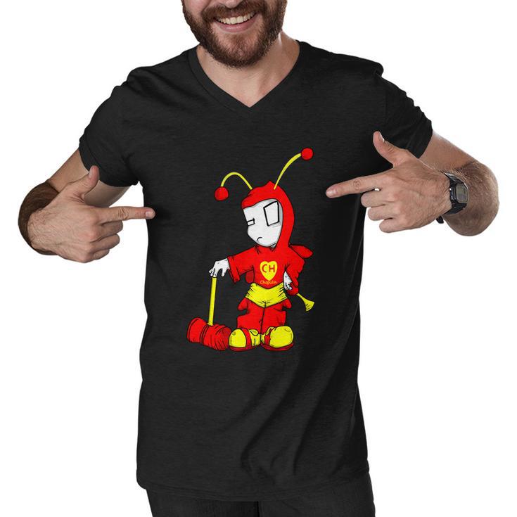 The Superhero Funky Love Men V-Neck Tshirt