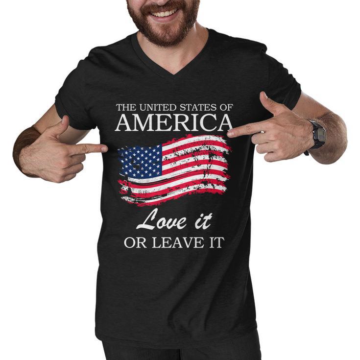 The Usa Love It Or Leave It Men V-Neck Tshirt