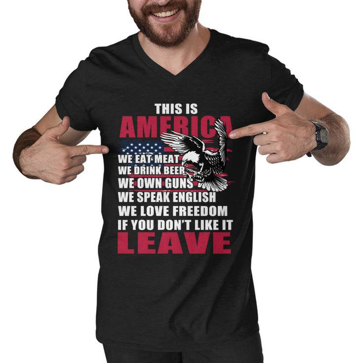 This Is America If You Dont Like It Leave Men V-Neck Tshirt