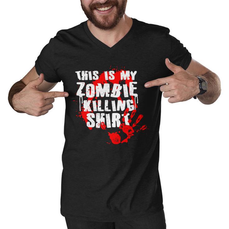 This Is My Zombie Killing Shirt Tshirt Men V-Neck Tshirt