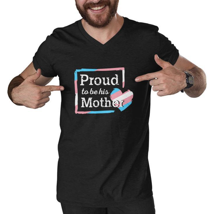 Transgender Mom Proud To Be Transgender Pride Mom Outfit Men V-Neck Tshirt