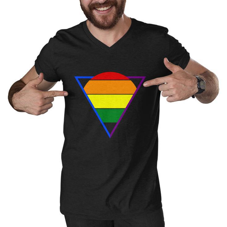 Triangular Lgbt Gay Pride Lesbian Bisexual Ally Quote Men V-Neck Tshirt