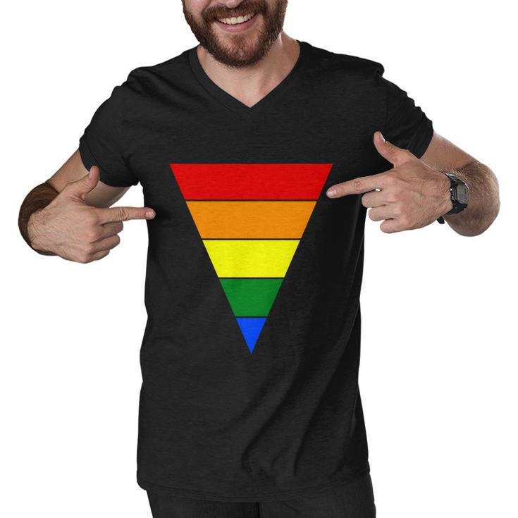 Triangular Lgbt Gay Pride Lesbian Bisexual Ally Quote V2 Men V-Neck Tshirt