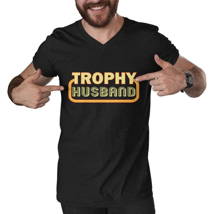 Trophy Husband Funny Retro Men V-Neck Tshirt