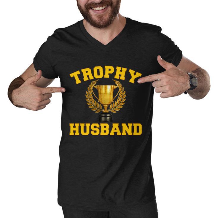 Trophy Husband Worlds Best Husband Tshirt Men V-Neck Tshirt