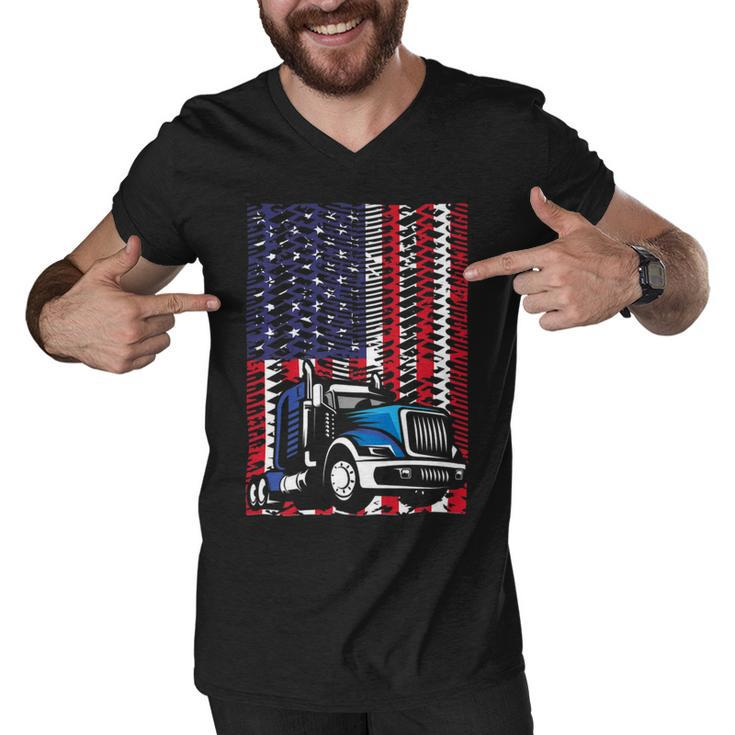 Trucker Trucker Accessories For Truck Driver Diesel Lover Trucker_ V5 Men V-Neck Tshirt