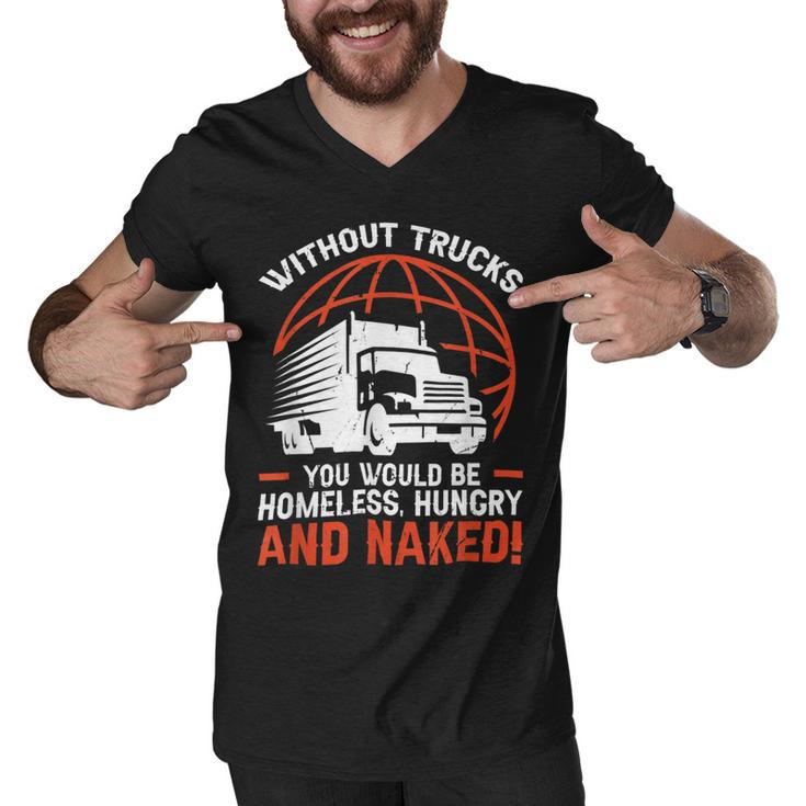Trucker Trucker Accessories For Truck Driver Motor Lover Trucker_ V10 Men V-Neck Tshirt