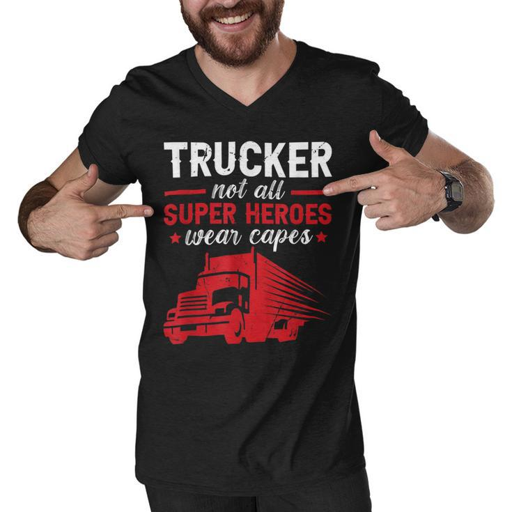 Trucker Trucker Accessories For Truck Driver Motor Lover Trucker_ V16 Men V-Neck Tshirt