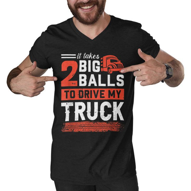 Trucker Trucker Accessories For Truck Driver Motor Lover Trucker_ V20 Men V-Neck Tshirt