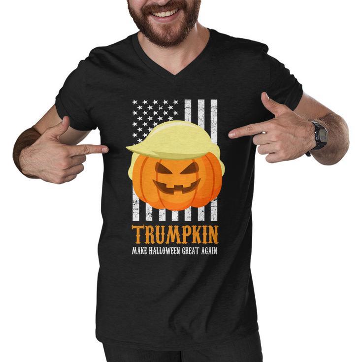 Trumpkin Donald Trump Funny Halloween Tshirt Men V-Neck Tshirt