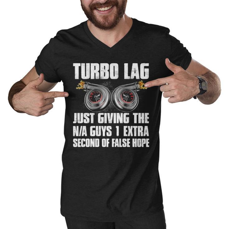 Turbo Lag Men V-Neck Tshirt