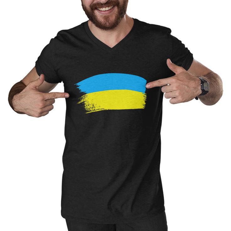 Ukraine Flag Tshirt V2 Men V-Neck Tshirt