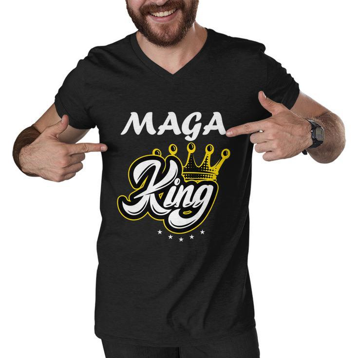 Ultra Maga King Crown Usa Trump 2024 Anti Biden Tshirt Men V-Neck Tshirt