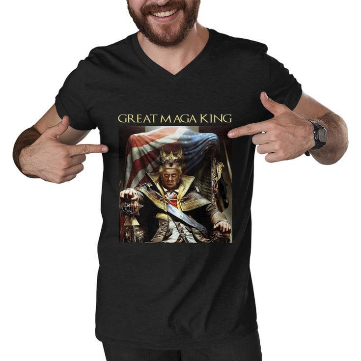 Ultra Maga Maga King The Great Maga King Tshirt V4 Men V-Neck Tshirt
