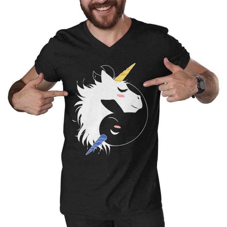 Unicorn Ying Yang Men V-Neck Tshirt