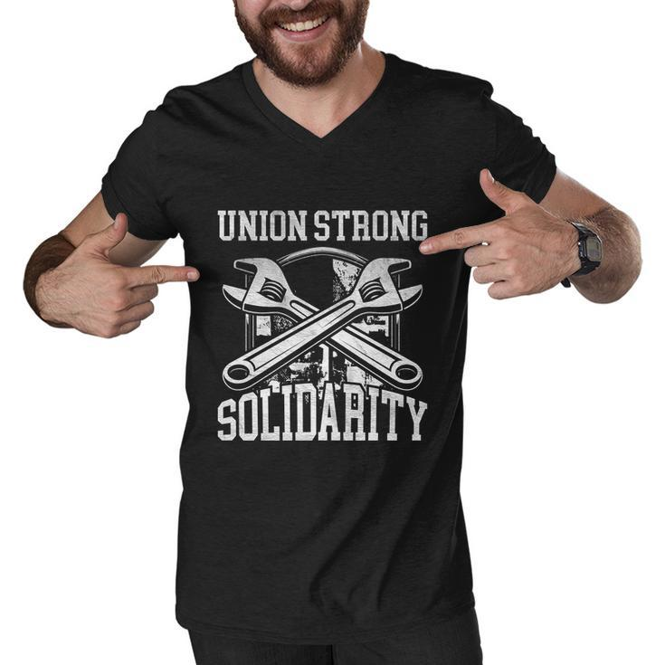 Union Strong Solidarity Labor Day Worker Proud Laborer Meaningful Gift Men V-Neck Tshirt