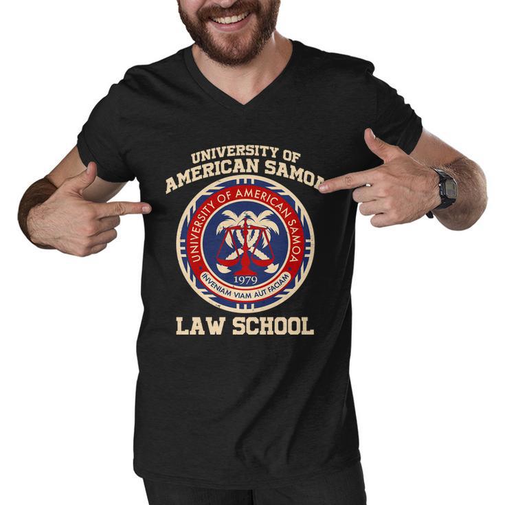 University Of Samoa Law School Logo Emblem Tshirt Men V-Neck Tshirt