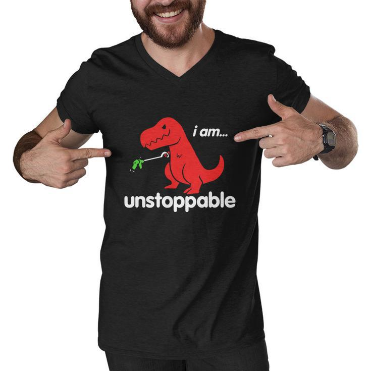 Unstoppable T Rex Funny Tshirt Men V-Neck Tshirt