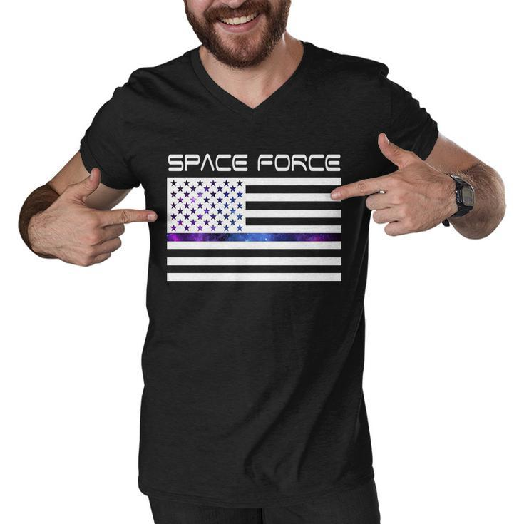 Us Space Force Flag Men V-Neck Tshirt