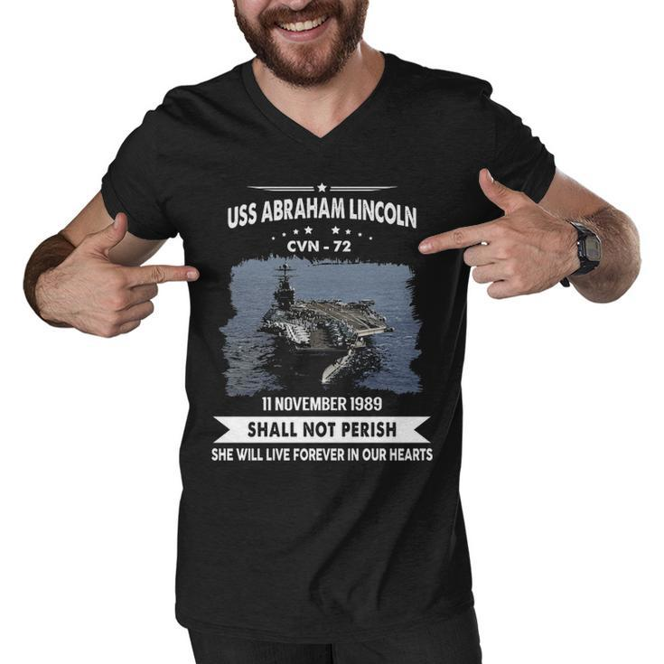 Uss Abraham Lincoln Cvn  V2 Men V-Neck Tshirt