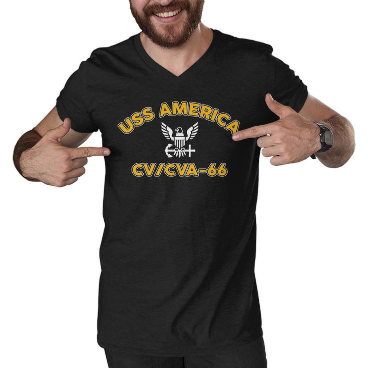 Uss America Cv 66 Cva  V2 Men V-Neck Tshirt
