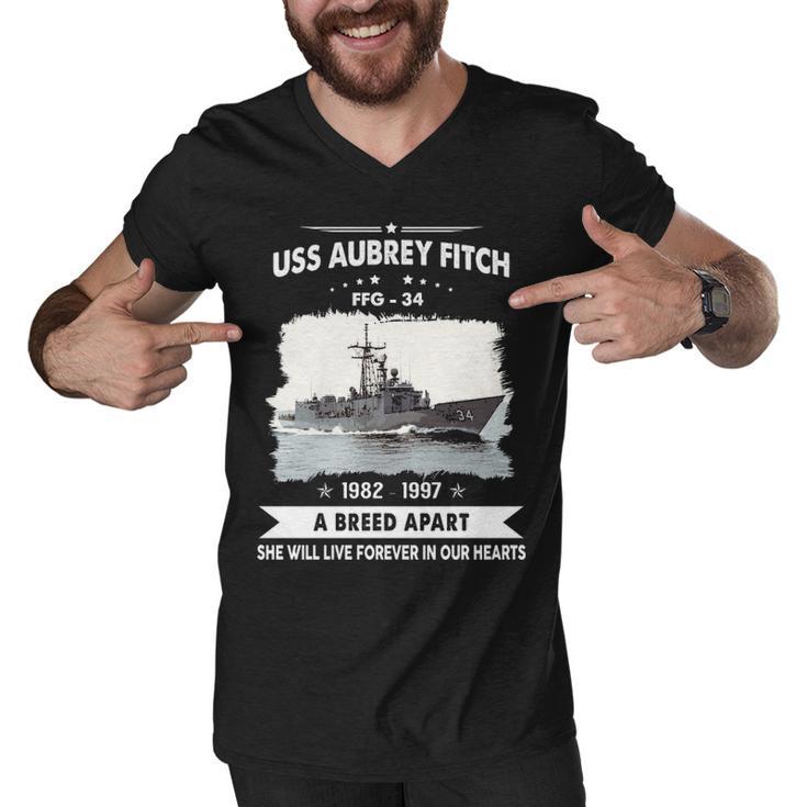 Uss Aubrey Fitch Ffg  Men V-Neck Tshirt