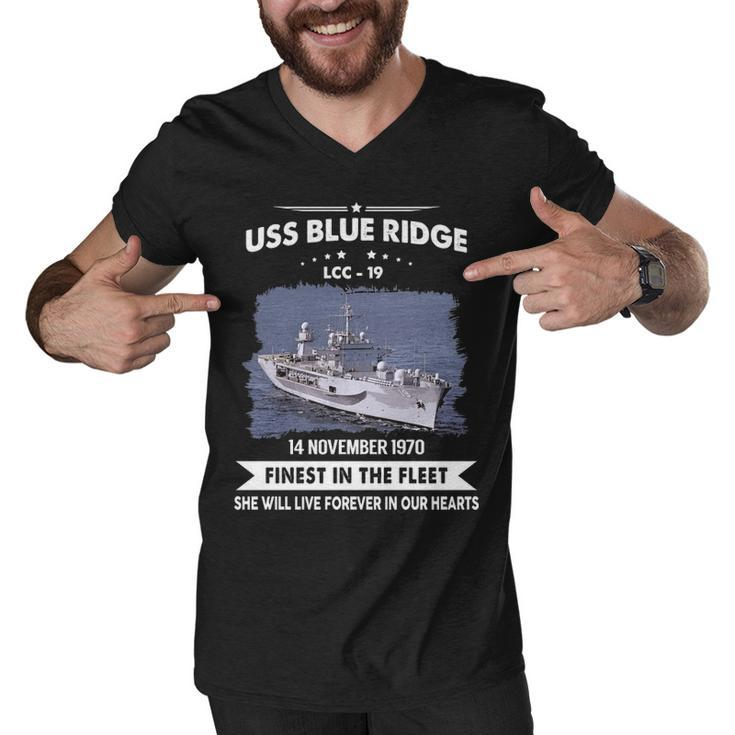 Uss Blue Ridge Lcc  V2 Men V-Neck Tshirt
