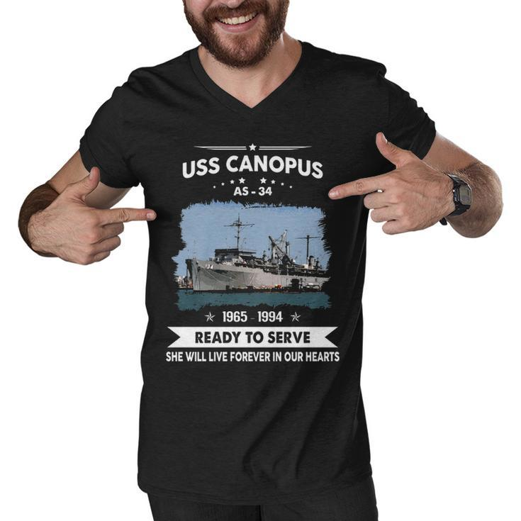 Uss Canopus As  Men V-Neck Tshirt